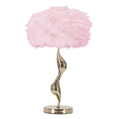 LAMPA STOŁOWA SLIM RÓŻOWA 40X63 cm